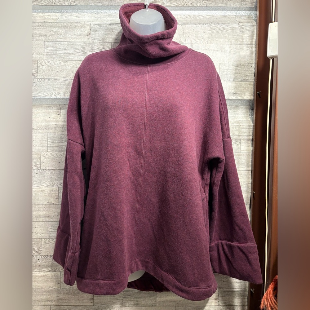 Athleta Maroon Cowl Neck Sweater